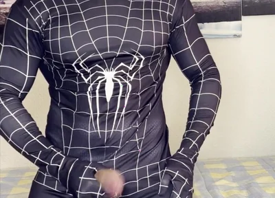 My Spiderman Cock Cums!