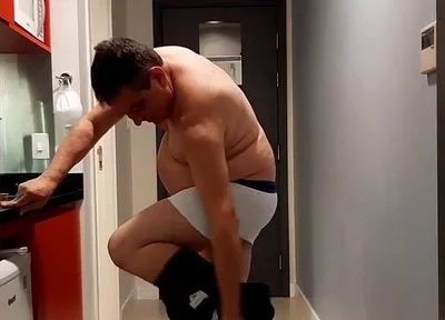 Hot Daddy Getting Naked