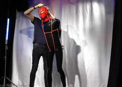 Nicky Latex Doll Gagged and Roped