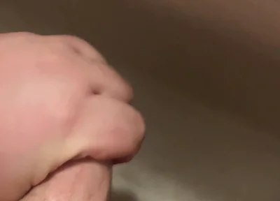 Jerking off a Small Cock in the Bathroom and Cumming
