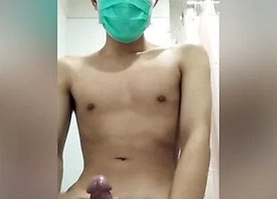 Horny Indonesian Boy With Mask Jerk Off Till Cum