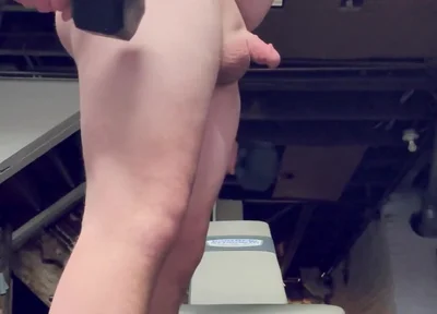 Naked Chubby Exhibition Gym