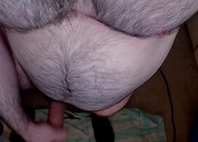 Top Down Perspective Showing My Sexy Chest, Legs, Beard And Cock