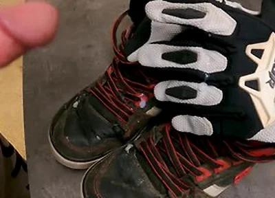 8 Cumshots On Friends Trashed Worn Dc Spartan Shoes