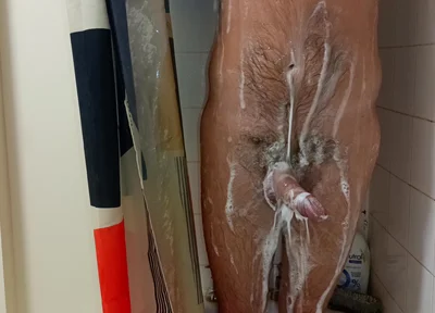 Hot Dilf Shower Big Uncut Cock Wanking and Cumming - Rockard Daddy
