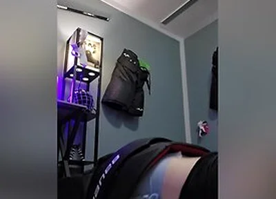 Hockey Jock Grinds & Cums In Pullup (diaper)