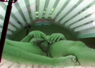 Czech Gay Solarium 5 Solo Jerk with Hung Twink - Caught in the Act