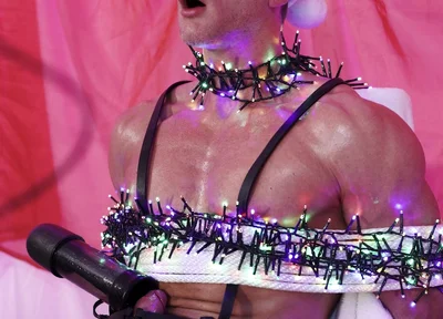 Santa Came by Early, so I Locked His Ass Down Using His Own Ropes and Used My Milking Machine to Take His Milk for Once