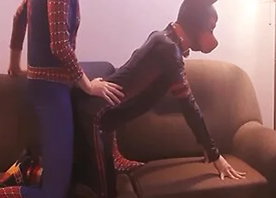 Puppy Gets Fucked By Horny Cosplay Spiderman