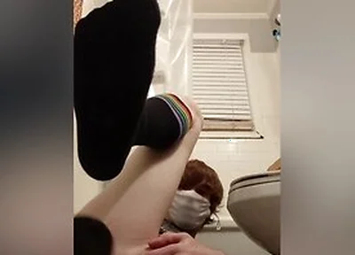 Femboy Tries New Dildo In Bathroom