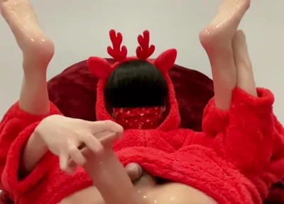 Merry Christmas! Big Dick Toy, Fuck Asshole, Squirt Water.