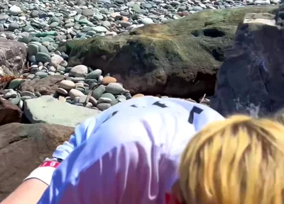 Persuaded a Straight Guy to Give a on the Beach