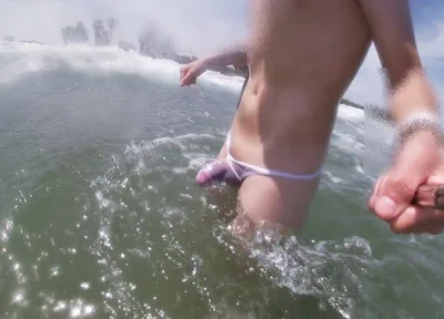 I Have a Sexy Cock and I Think People Must Know so I Wear a See Through Thong in a Public Beach