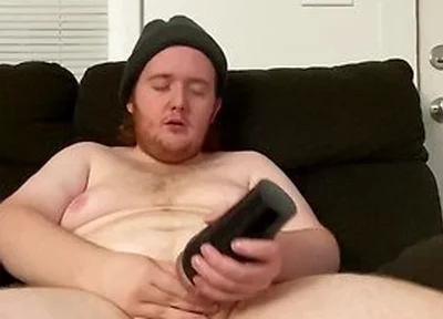 Young Chubby Guy Plays With A Fleshlight
