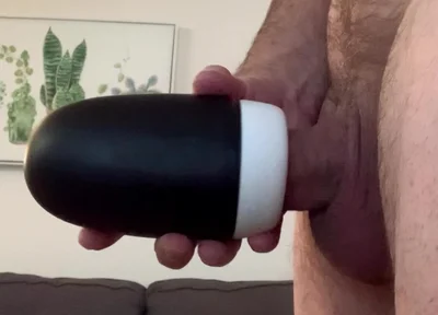 Cum as Lube Pocket Striker and New Toy Combo