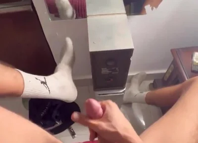 Arab Hung Twink Jerks His Fat Cock After Workout