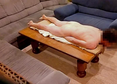 Hump Masturbation with Undressing on a Show Stage