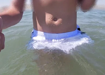 People on the Beach Freak Out When I Get Wet in Shorts