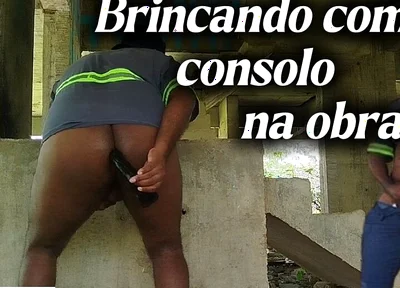 Ugly a Big Dildo in My Ass in Construction