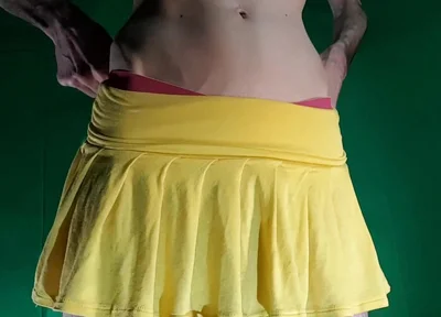 Yellow Miniskirt with Yellow Shorts