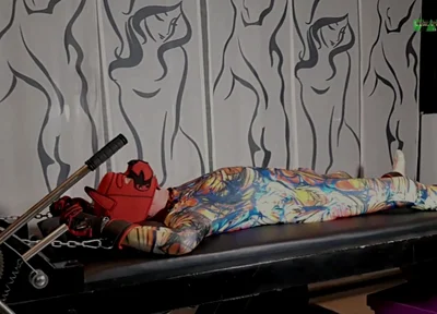 Playing Puppies on the Rack Bondage Cock Teasing Photoshoot