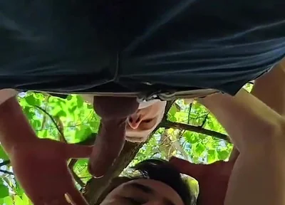 Gay Cruising in the Woods: Sucked and Kicked a Man in the Ass