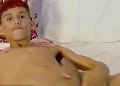 Angelo Zaide On Horny College Twink Jerks His Big Cock Until He Explodes