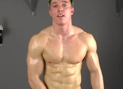 Handsome Muscle Boy Larry Mccormick Flexing And Wanking