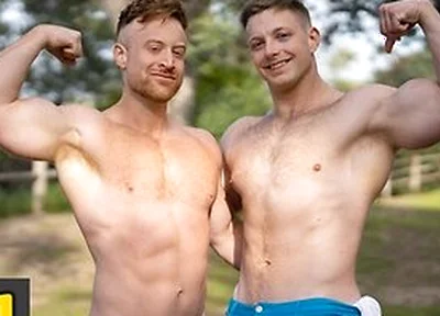 Kyle Denton & Tim James Check Each Other Out Before Getting Down And Dirty On The Bed
