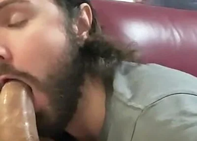 Sucking My Friend's Cock While Looking at His Mobile and Squeezing His Milk with My Ass