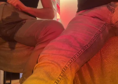 2 Amateur Flatmates Guys Wetting Their Pants on Cam for a Follower