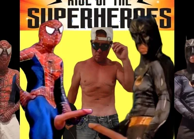 Batman and Spiderman a Big Cock Team