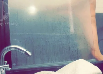 Pale White Skin Redhead Flatmate Caught Pissing in the Shower