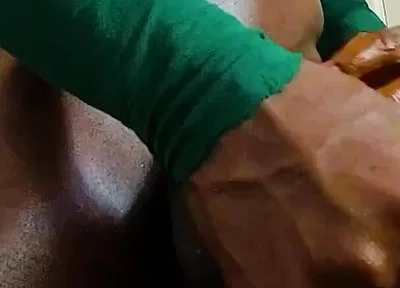 Horny Muscular Dude Splashed Out Cum in His Room