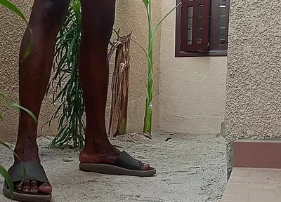 Wanking Myself up in the Back Yard