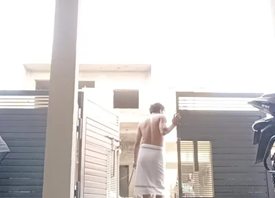 Washing My Yard in a Towel