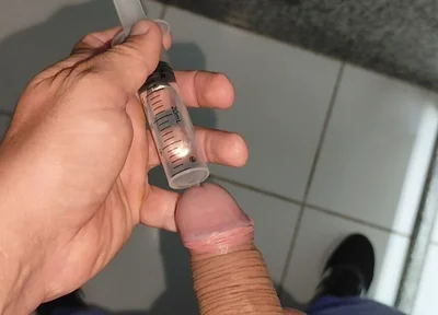 Extreme Application to the Syringe Inside the Glans!!