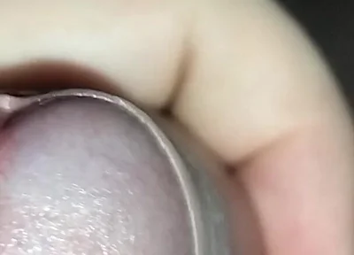 Close up Masturbation Uncut Cock and Cumshot