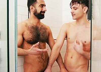 Roommates Enzo Muller & Ali Rushs Shower Jerk Off Together Excuses Lead To Hot Sex