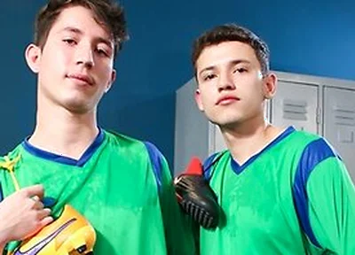 Teammates Jake Lotti & Loick Gauthier Get Wild In The Locker Room After Sweaty Workout