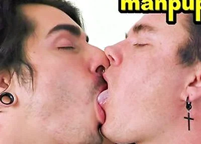 Leo Blue And Johnny Mercy Like Sucking Each Others Tongue
