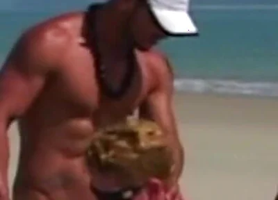 Two Sexy Latino Boys Fucking Bareback on the Beach for Fun Exhib