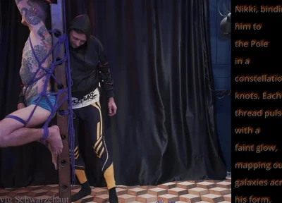 Nicky Bondage Session on the Pole