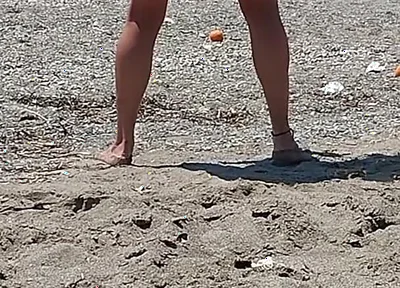 Naked on the Beach Enjoying