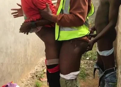 My Step Dad and His Friend Fuck Me Behind a Fenced Wall of House