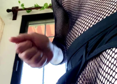 Dom Devil Demon Femboy in Latex and Stockings Loads Wit Big Dick