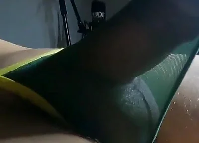 I Reach an Orgasm Touching My Penis with the Transparent Fabric of My Thong