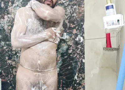 Indian Police Officer in Shower