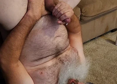 Jerk off and Cum on My Face and Beard