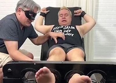 Dominant Stepdaddy Achilles Tickles His Submissive Chubby Sub